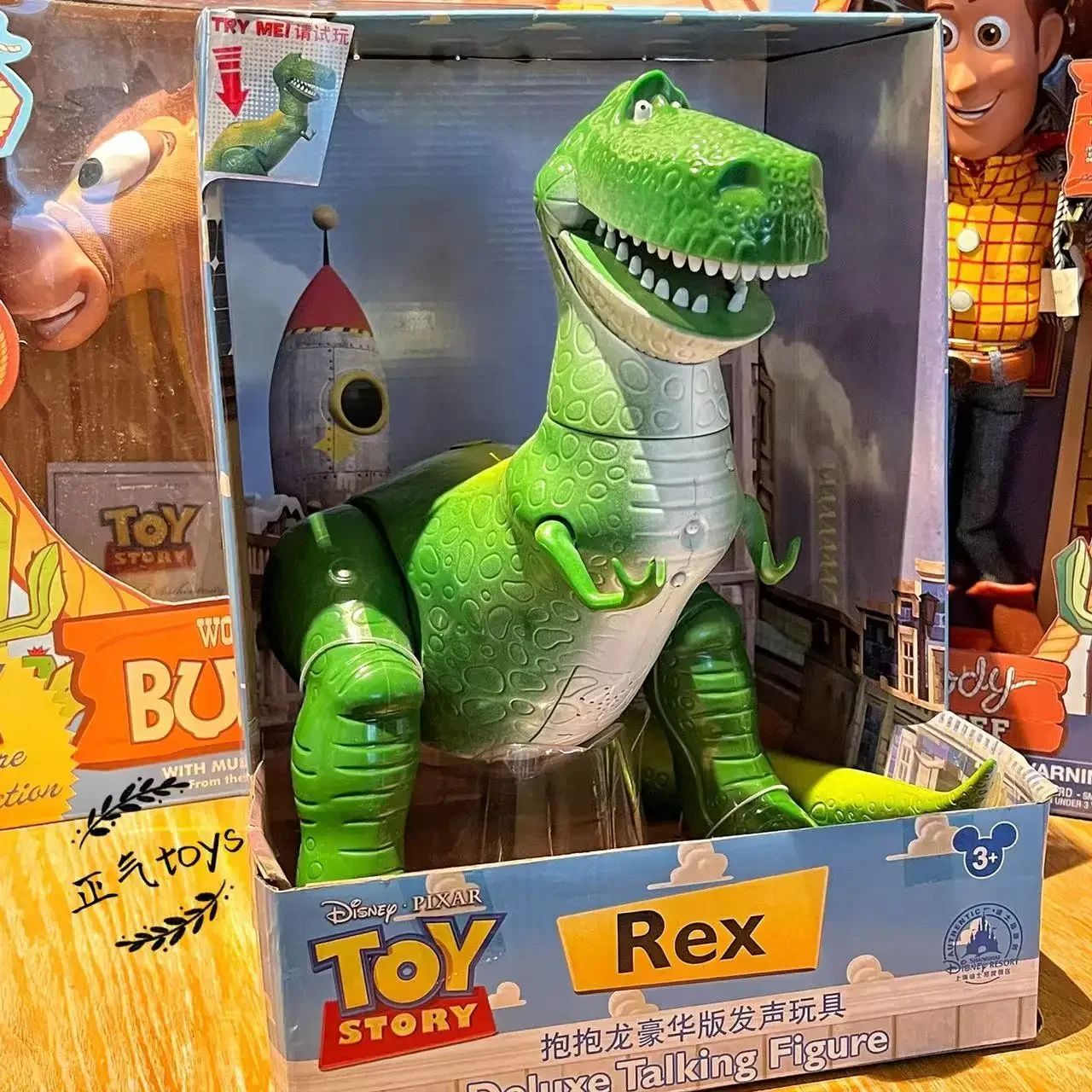 Disney Original Toy Story Rex Interativo que Fala Boneco de Ação Hamm Woody Buzz Coleção de Brinquedos Presente de Natal
