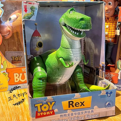 Disney Original Toy Story Rex Interativo que Fala Boneco de Ação Hamm Woody Buzz Coleção de Brinquedos Presente de Natal