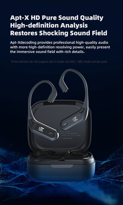 KZ AZ09 Pro True Wireless Headphones Bluetooth-Compatible 5.2 Upgrade Cable Wireless Earplugs Headset Noice Cancelling Earphones