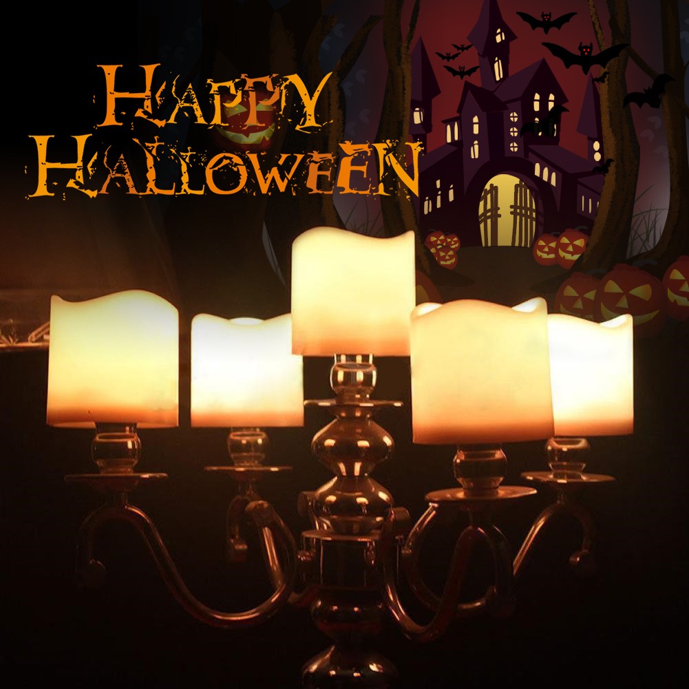 24Pcs Flameless LED Candle Lights Creative Wishing Led Tea Lamp Warm White Halloween Wedding Christmas Decoration Candle Light