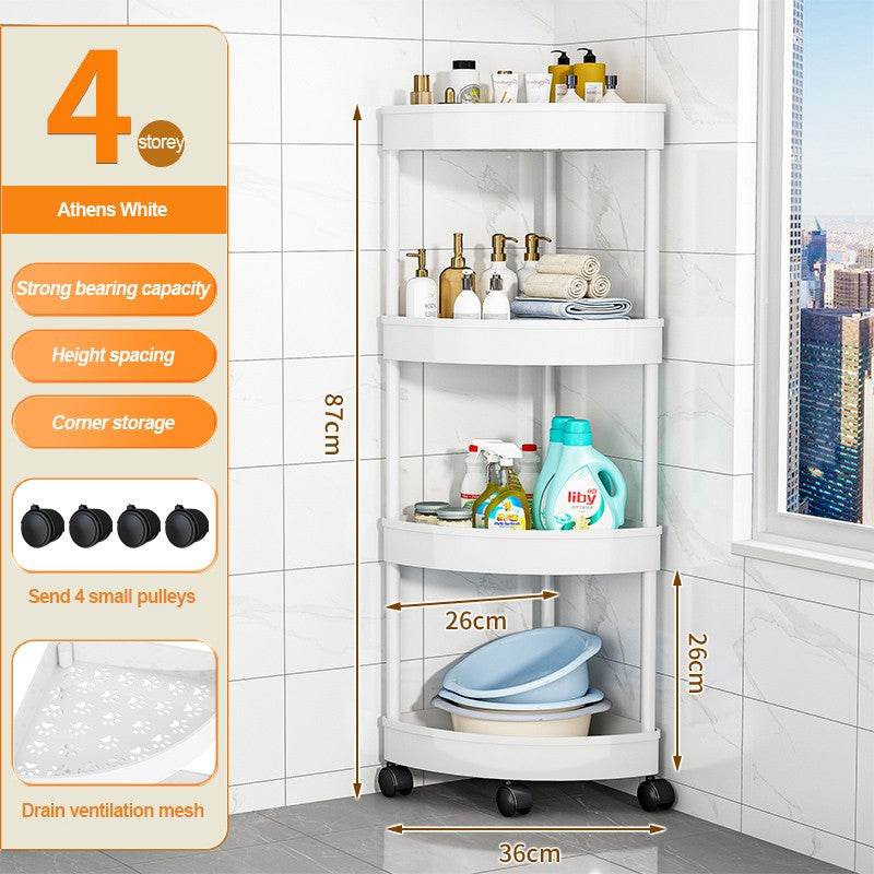 Carrinho de Armazenamento para Banheiro com Rodas, Rack de Armazenamento para Cozinha, Sala de Estar, Alta Capacidade de Carga, Acessórios para Casa