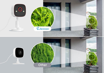 Jennov Outdoor/Indoor Security Cameras 2K HD Wireless WiFi Color Night Vision IP66 Waterproof Pet Dog Cat Baby Monitor Camera