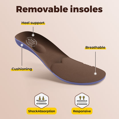 Fittington Diabetic Shoes For Men Extra Wide Width Velcro Walking Shoes Water-Repellent Slip On Leather Sneakers For Diabetic S