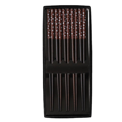 5 pares de pauzinhos japoneses para sushi, antiderrapantes, reutilizáveis, chineses, utensílios de mesa, presente, ferramentas de cozinha