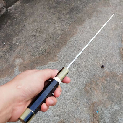Faca de Sashimi Fio Único Sakimaru Cutelo de Chef Tynny para Fatiar Sushi Presunto Lâmina de Aço 10Cr15MoV Facas de Cozinha Feitas à Mão Messer