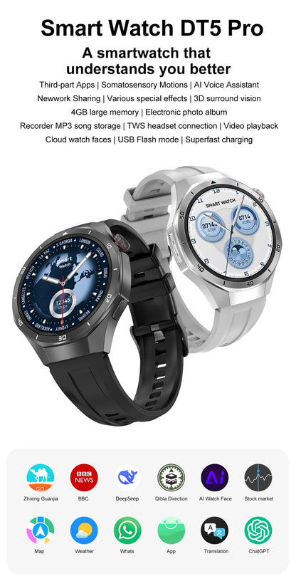 2025 New For HUAWEI GT 5 Pro 32Gb Memory SmartWatch AGPS Beidou Navigation Sapphire Screen HD Video Bluetooth Call SmartBracelet