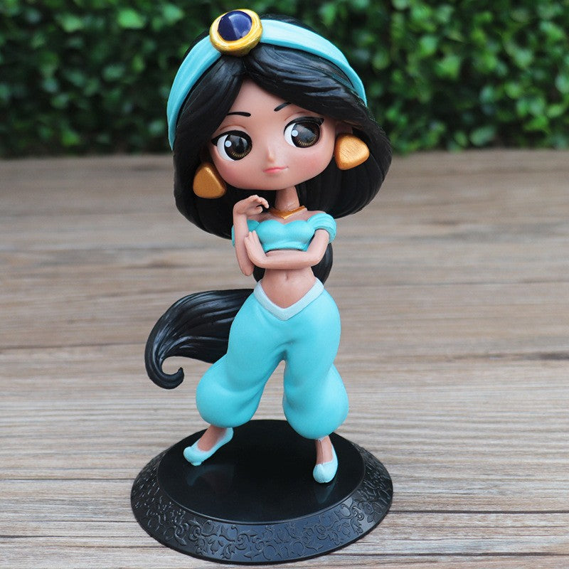 Disney Aladdin e a Lâmpada Mágica Personagens de Ação do Filme Jasmine Q Posket Anime Personagem Periférico Modelo Colecionáveis Brinquedos
