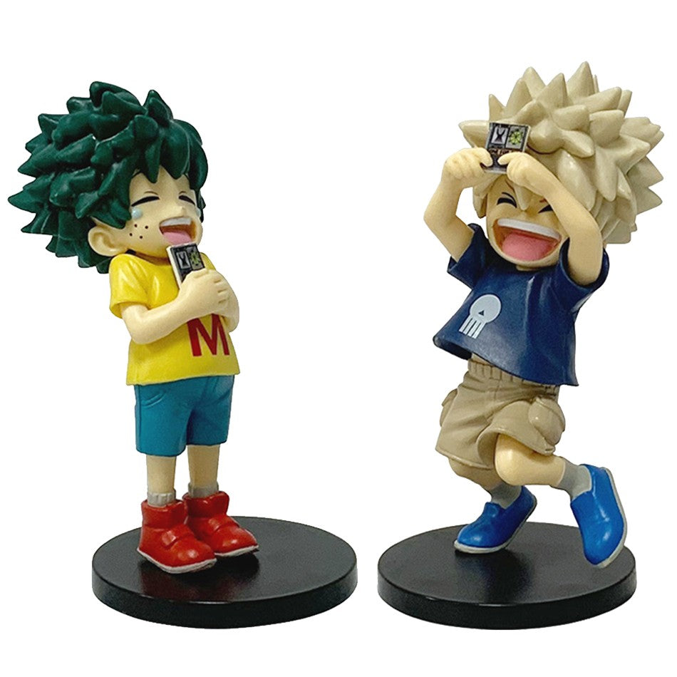 Em estoque 2 unidades de figuras de ação de anime em PVC colecionáveis, brinquedos infantis de aniversário, presentes decorativos para fãs