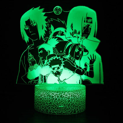Anime Naruto Uzumaki LED Night Light Toys Akatsuki Kakashi Hatake Kid Bedroom Nightlight Itachi Uchiha 3D 7/16 colors Lamp Decor
