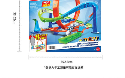 Em estoque Pista de corrida Hot Wheel Trick Loop Conjunto de pistas Brinquedo infantil Brinquedo para meninos Pista Htk17 Presentes de aniversário e feriado para crianças