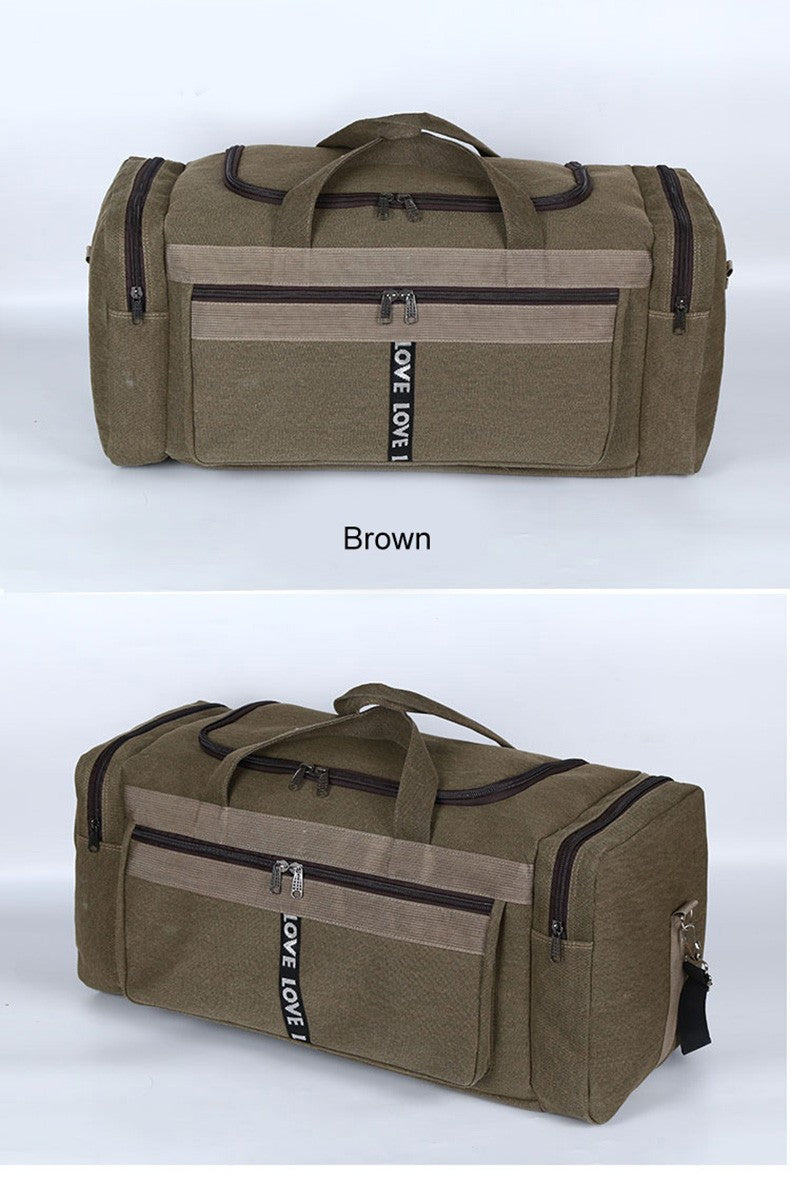 Large Canvas Travel Duffel Bag Waterproof Men's Shoulder Luggage Storage Bags Outdoor Trainning Fitness Sports Handbag XA927D