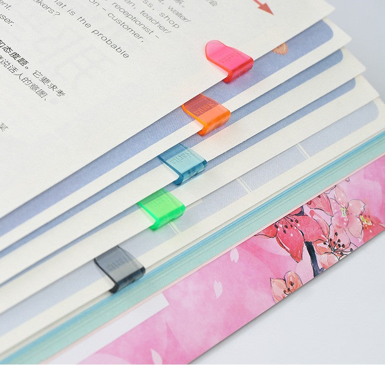 10/20pcs Mini Paper Clips Set Candy Color Transparent Metal Bookmark for File Index Page Holder Clamp Memo Office School F709