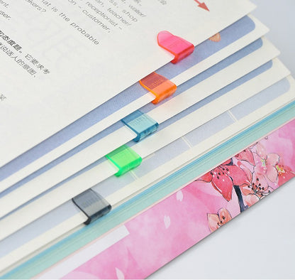 10/20pcs Mini Paper Clips Set Candy Color Transparent Metal Bookmark for File Index Page Holder Clamp Memo Office School F709