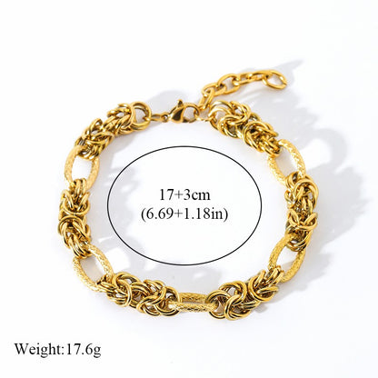EILIECK 316L Aço Inoxidável Torcido Pulseira Bracelete Para Mulheres Tendência Banhado a Ouro 18K Corrente de Pulso Impermeável Joias Presente Festa