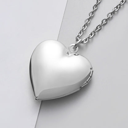 2 Peças/Lote Espelho Polido Aço Inoxidável Amor Coração Porta-Retrato 28.5*28.5mm DIY Pingente Colar Locket de Memória