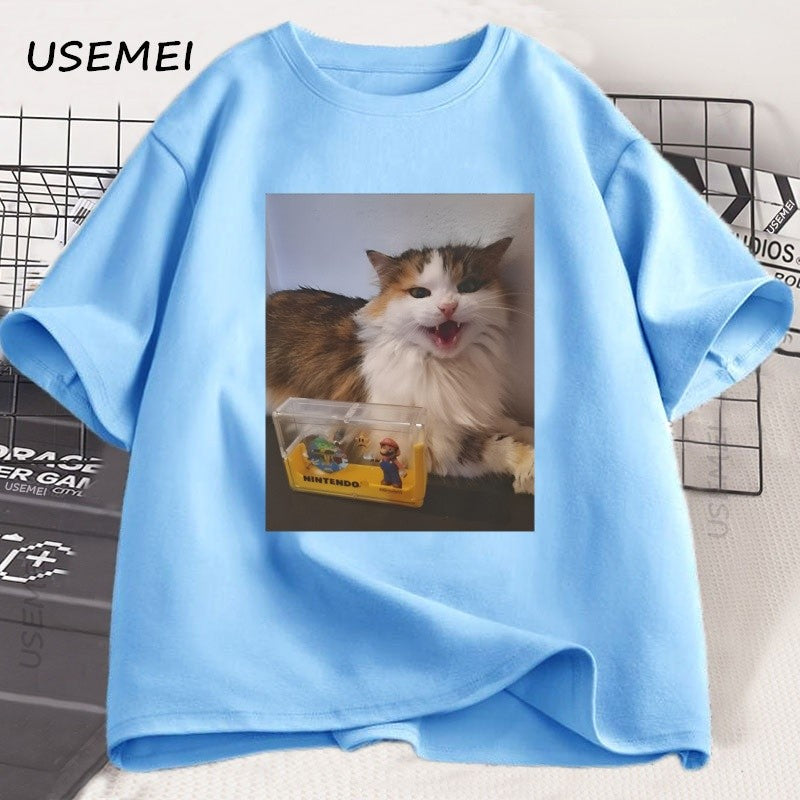 Forsaken Skin 007n7 Love Cat T Shirt Men Women Game Cosplay Tshirt Funny Graphic Tees Cotton Short Sleeve Round Neck T-shirt