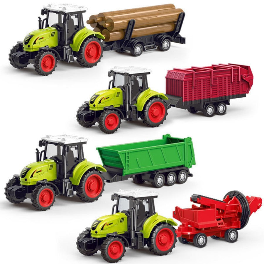 Farm Tractor Truck Tractor Inertia Car Transport Pulverizer Model Baby Car Boy Toy Engineering Car Childrens Educational Toys