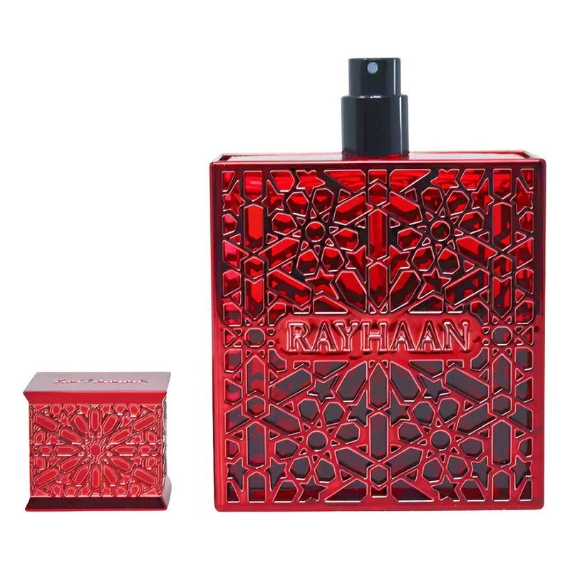 RAYHAAN Crimson Eau de Parfum Homme Spray 100ml Original Árabe Perfumes Nobre Duradouro Amadeirado Picante Feromônio Perfume Colônia Maquiagem