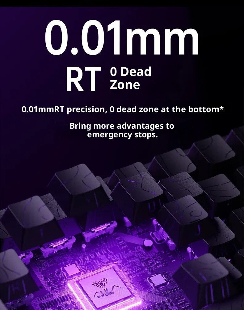 Teclado Magnético AULA MINI 60HE Pro Series Três Modos para Jogos E-sports RGB RT0.01mm Taxa de Varredura 8K Bateria de 4000mAh