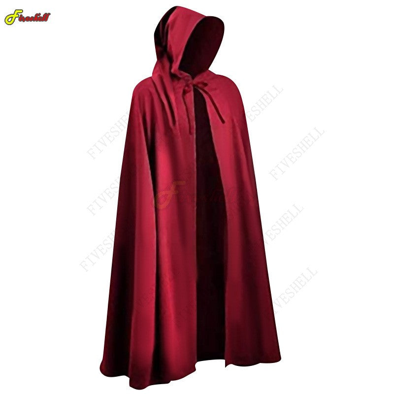 Mens Medieval Crusader Knights Templar Tunic Costumes Renaissance Halloween Surcoat Warrior Black Plague Cloak Cosplay Top