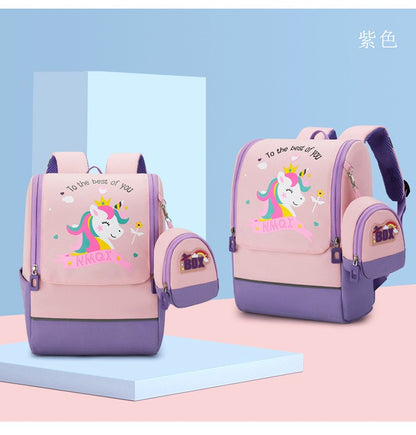 Mochila infantil de desenho animado para meninos e meninas do ensino fundamental, versão coreana, nova bolsa espacial infantil