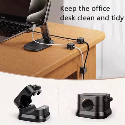 6 pçs Prendedores Magnéticos de Cabo Clip Organizador de Fio Ajustável Suporte de Cabo para Gerenciamento de Fios sob a Mesa