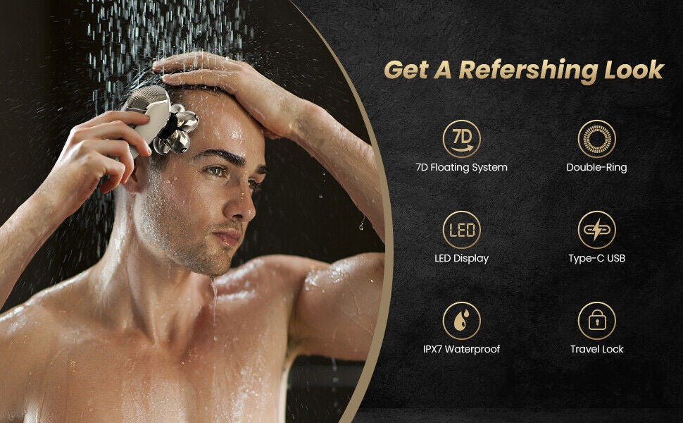 SEJOY Electric Shaver Hair Clipper 5IN1 Beard Trimmer Bald Head Shaver Wet & Dry Men's Electric Hair Trimmer