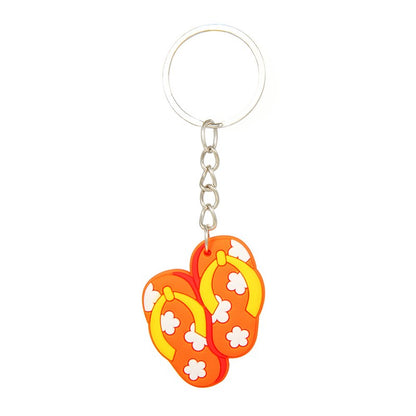 6/12PCS Hawaii Flamingo Watermelon Summer Theme Keychain Pendant Backpack Tote Bag Charm Summer Pool Party Birthday Wedding Gift
