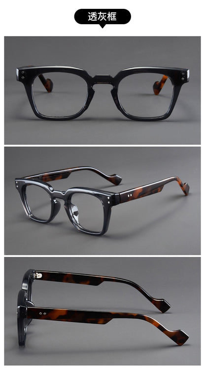 new square frame reading glasses retro printing glasses frame men women high-definition presbyopia glasses farsighted glasses