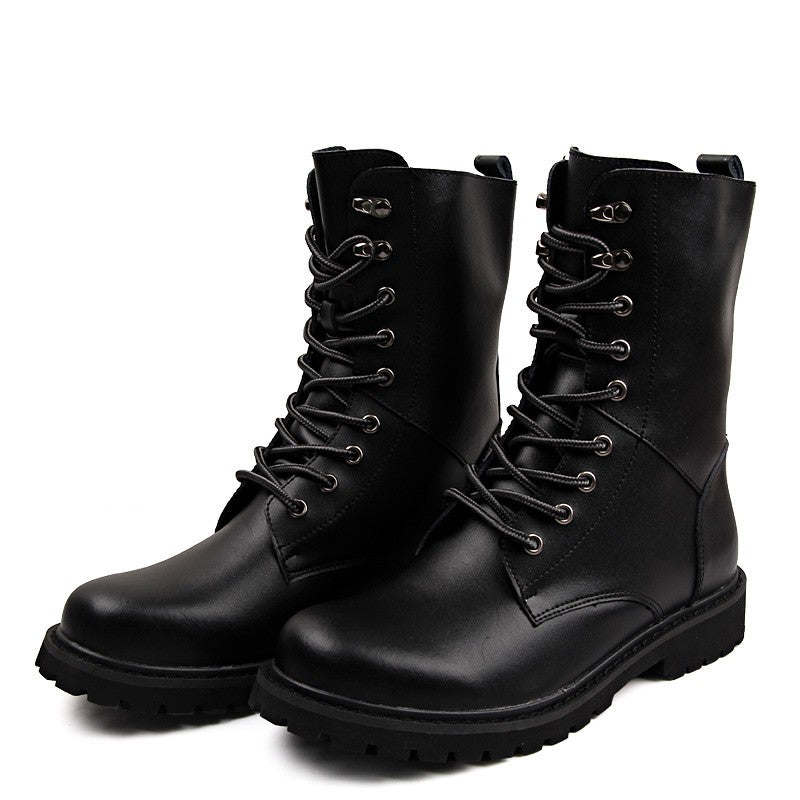 Botas Táticas Militares Masculinas Botas de Tornozelo de Deserto de Cano Alto Quentes e Antiderrapantes com Cadarço para Outono Inverno Masculino de Tamanho Grande