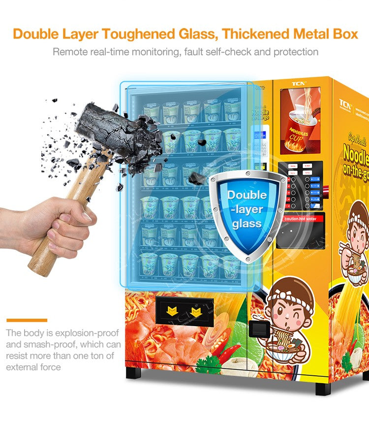 Vending Machine New Style Instant Ramen and Cup Noodle Vending.Machine With Hot Water
