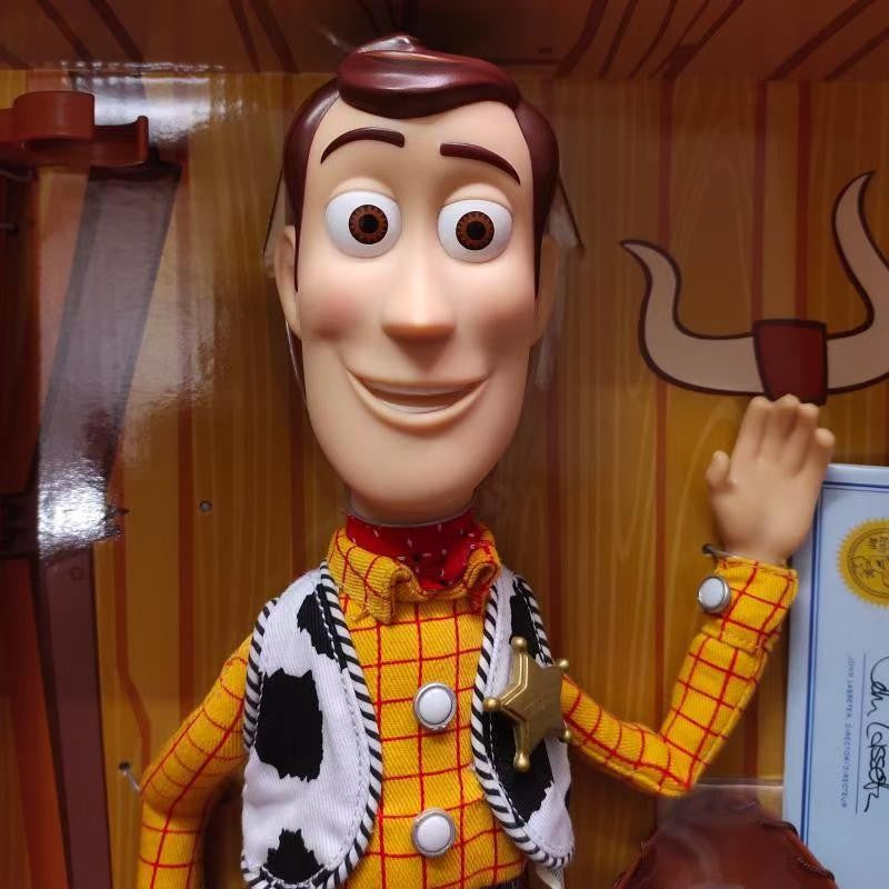 Disney Bonecos Woody de Anime Toy Story 3 Pixar de Alta Qualidade para Meninos de Presente com Caixa Original, Coleção de Bonecos de Personagens de Brinquedo