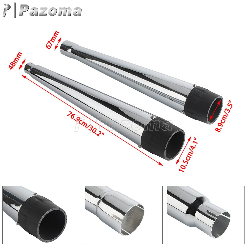 For Harley Touring Street Electra Glide Road King Special FLHRXS 2017-2023 Motorcycle Exhaust Muffler Slip-On Dual Exhaust Pipes