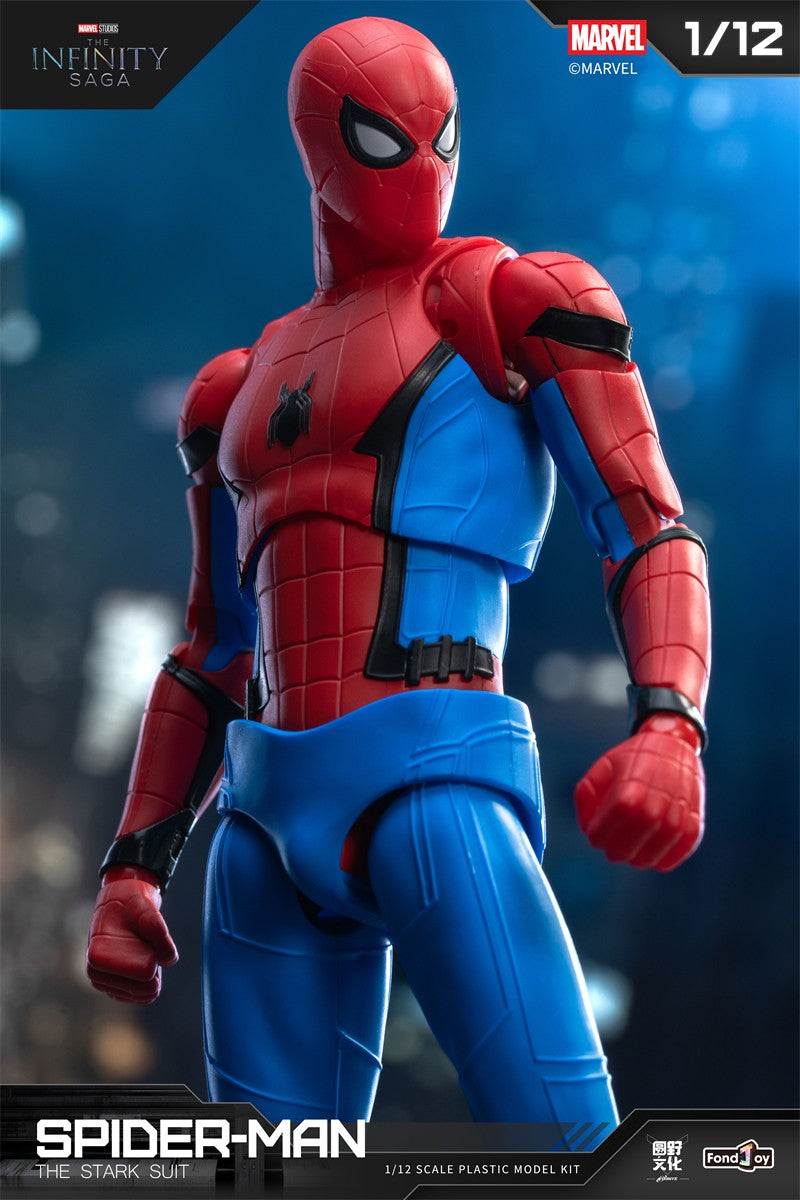 Blokees Original Homem-Aranha Venom Versão HQ 15.5CM 1/12 STARK SUIT Clássico Figura de Ação Montada Coleção Brinquedo Presente