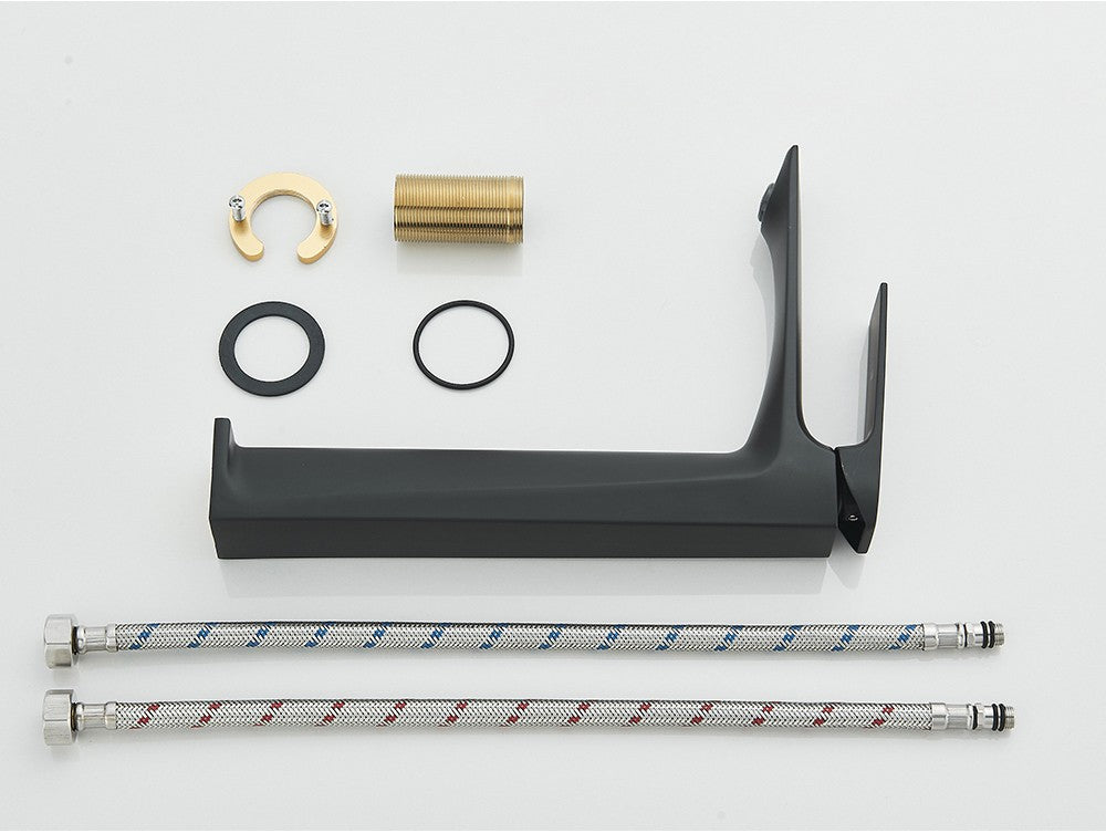 Black Bathroom Faucet Deck Mounted Bathroom Sink Mixer Tap Single Lever Basin Sink Mixer Faucets Chrome/White/Grey/Brushed Gold