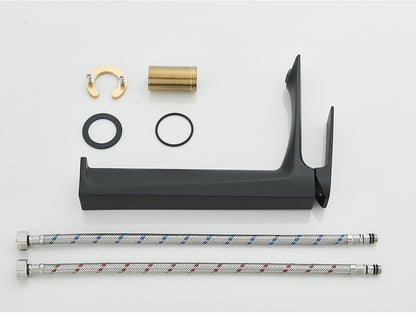 Black Bathroom Faucet Deck Mounted Bathroom Sink Mixer Tap Single Lever Basin Sink Mixer Faucets Chrome/White/Grey/Brushed Gold