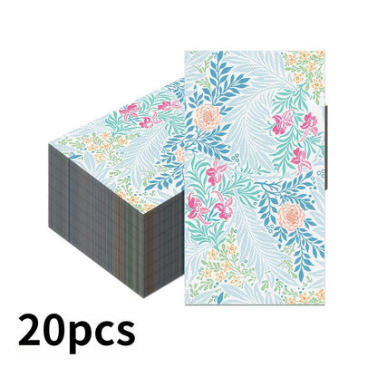 20pcs/Set Vintage Pattern Vine Long Paper Napkins, Disposable Dinner Paper for Party Wedding, Tissues Bathroom Hand Towels