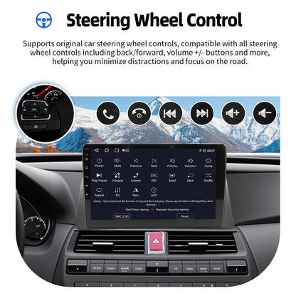 64G 10" Android 14 For 2008-2013 Honda Accord 8 Apple Carplay Car Stereo GPS Navigation WiFi FM Radio Head Unit SWC Bluetooth