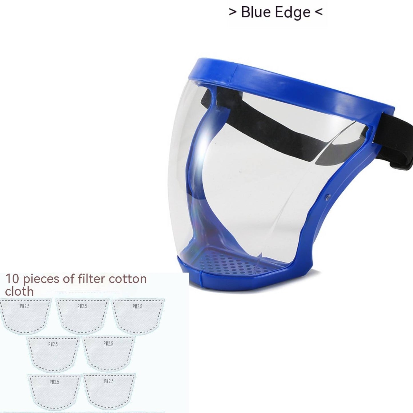 Protetor Facial Transparente Escudo Facial Super Protetor para Trabalho Roçagem Antipoeira Antiembaçante Máscara Facial Completa para Cozinha à Prova de Óleo