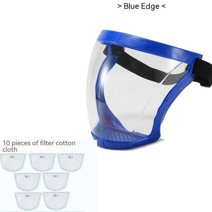 Protetor Facial Transparente Escudo Facial Super Protetor para Trabalho Roçagem Antipoeira Antiembaçante Máscara Facial Completa para Cozinha à Prova de Óleo