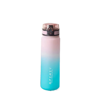 1L Large Capacity Sports Water Bottle Motivational Leak Proof Portable Reusable Plastic Cups Outdoor Travel Gym Jugs