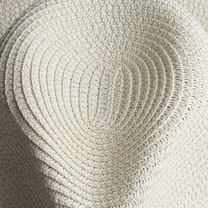 LNPBD Moda verão chapéu de palha feminino branco de aba reta larga chapéu jazz fedora chapéu de sol boné de praia verão