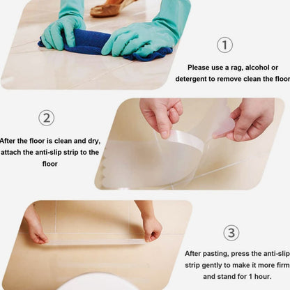New Anti-Slip Strips Shower Stickers Bath Safety Strips Transparent Non Slip Strips Stickers for Bathtubs Showers Stairs Floors