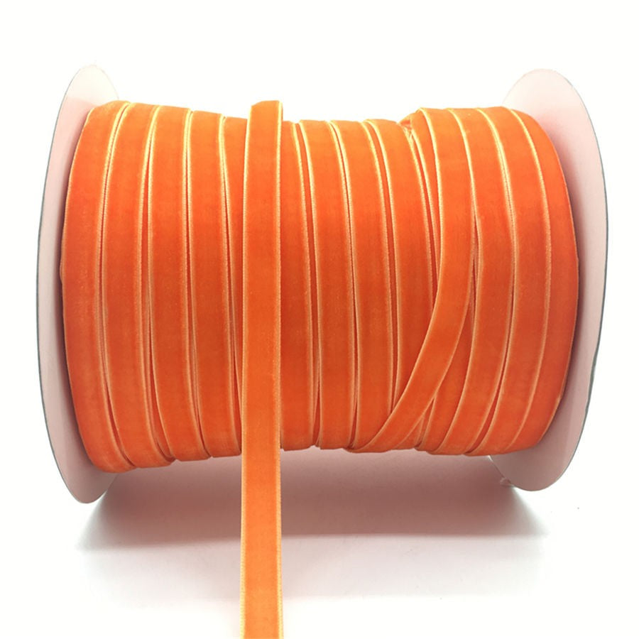 50yards 10mm Velvet Ribbon For DIY Handmade Gift Bouquet Wrapping Supplies Home Party Decorations Christmas Webbing Trimming