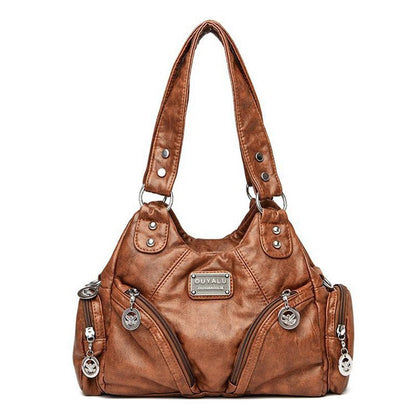 Y2K Motorcycle Bag Women's PU Leather Crossbody Bag Retro Luxury Handbag Fashion Motorcycle Bag Brand Fashion Crossbody Bag