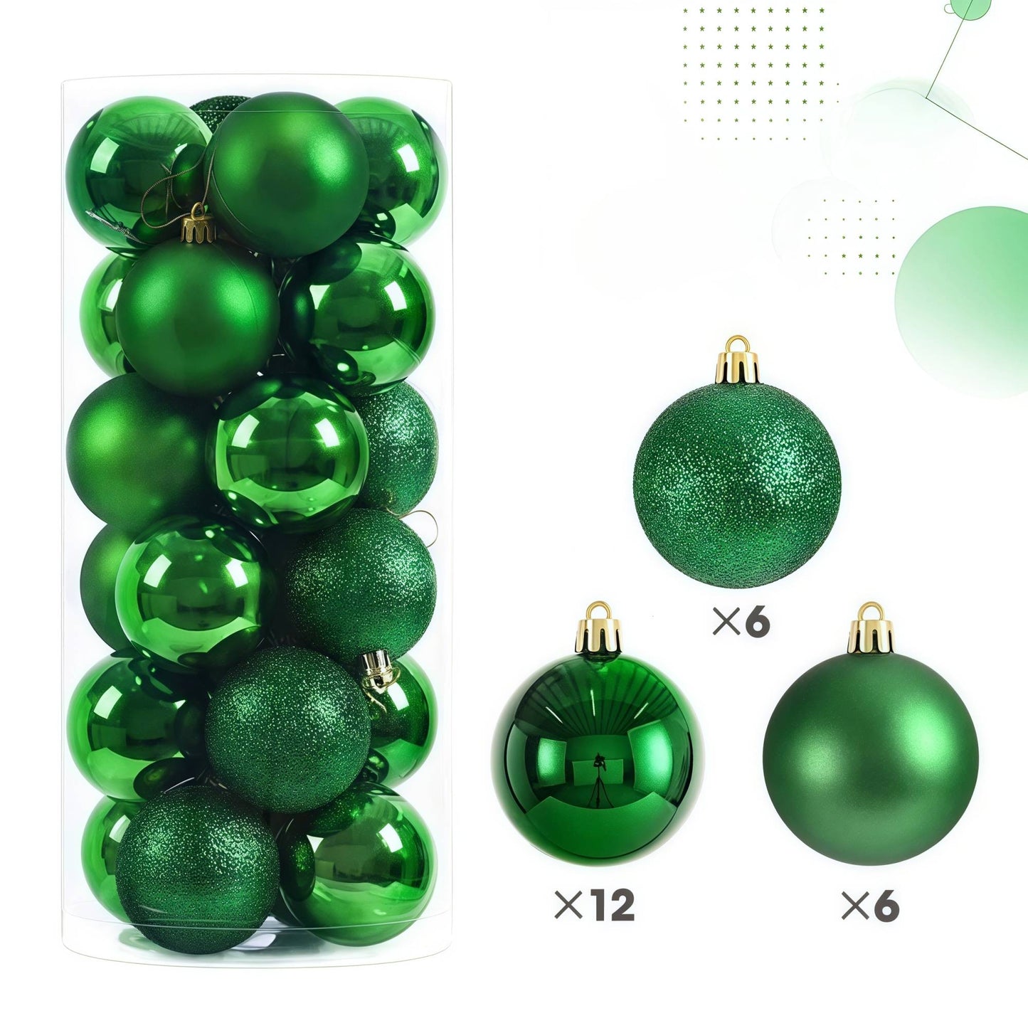 3/4cm Christmas Ball Hanging Christmas Tree Ornament for Home Indoor Decor New Year 2026 Navidad DIY Christmas Decoration Gifts