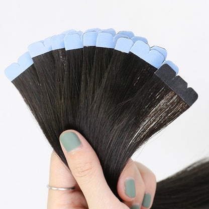 MRSHAIR Mini Extensões de Cabelo com Fita Cabelo Humano Fita Natural em Extensões de Cabelo 3x0.8cm Fita Invisível 10unid/pacote Para Cabelo Lateral