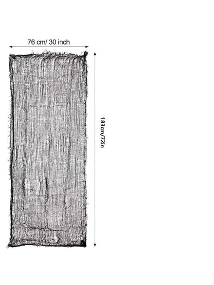 76X183 Cm Black Halloween Gauze Creepy Cloth Black Netting Spider Web Decor Halloween Horror House Party Decoration
