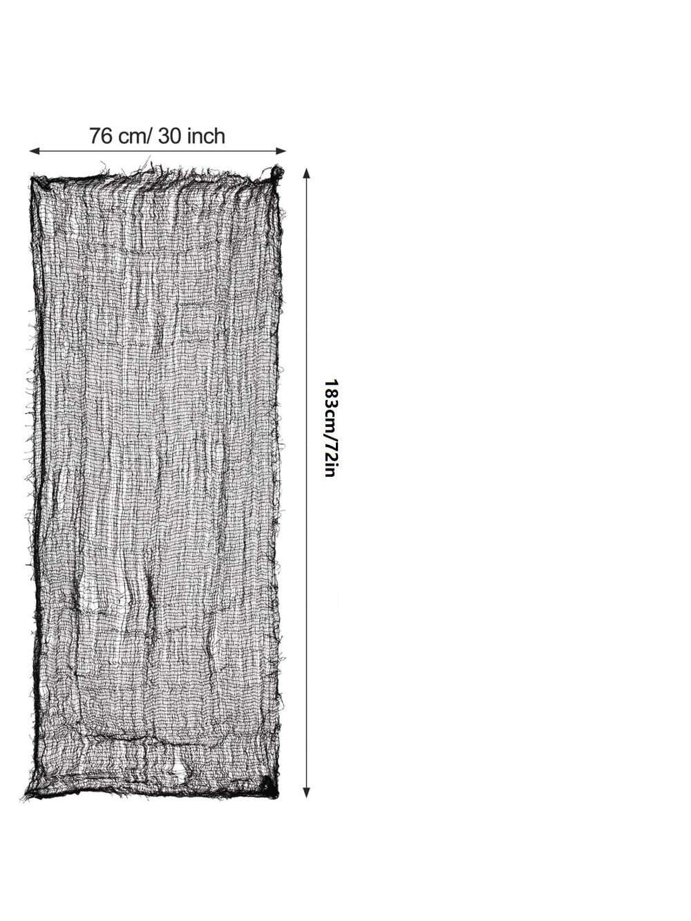 76X183 Cm Black Halloween Gauze Creepy Cloth Black Netting Spider Web Decor Halloween Horror House Party Decoration