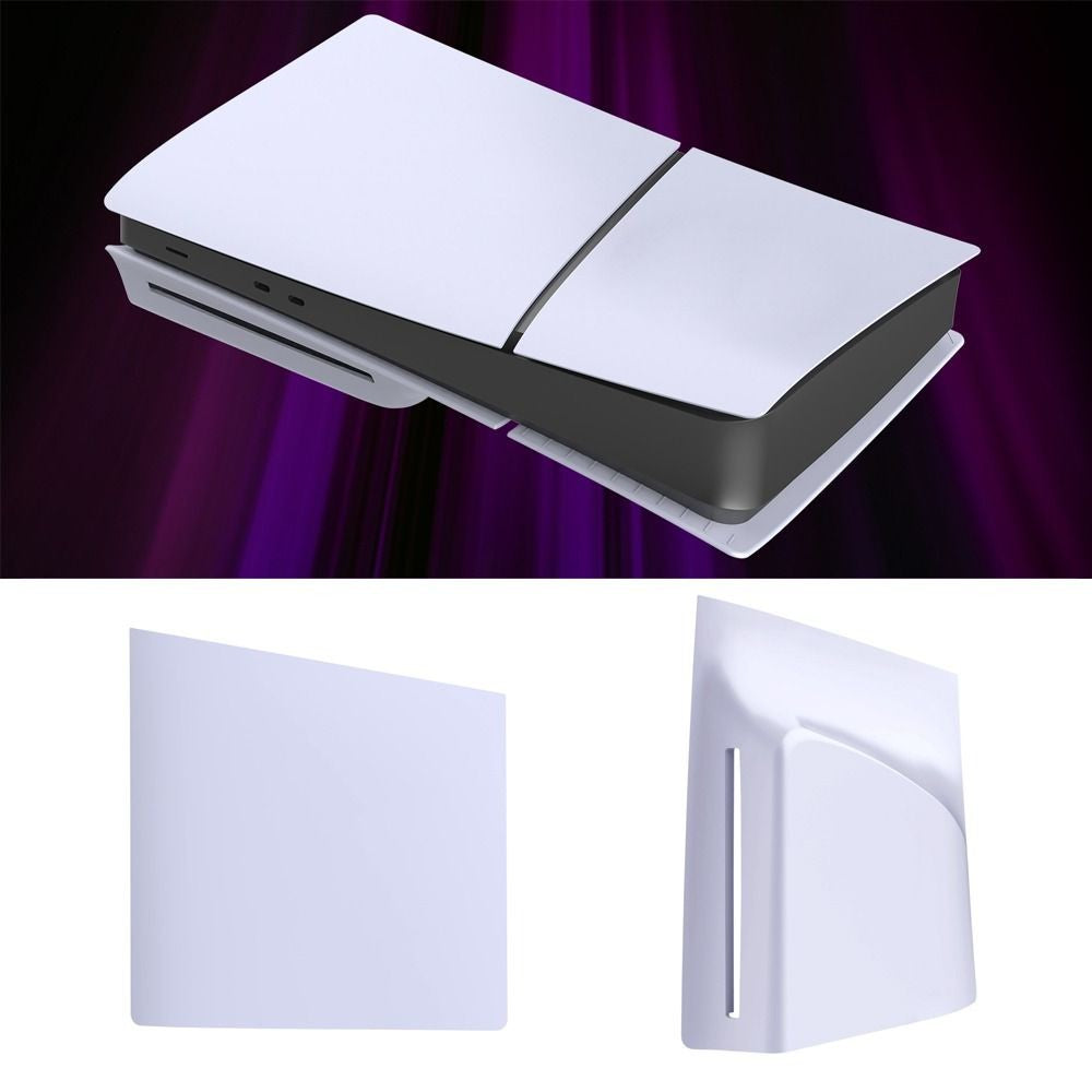 Premium Hard White Panels ABS One Parts Shell Case Replacement Faceplate Cover for PS5 Slim Disc Digital